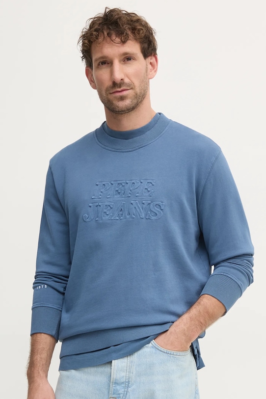 

Хлопковая толстовка DARIUS CREW Pepe Jeans, синий