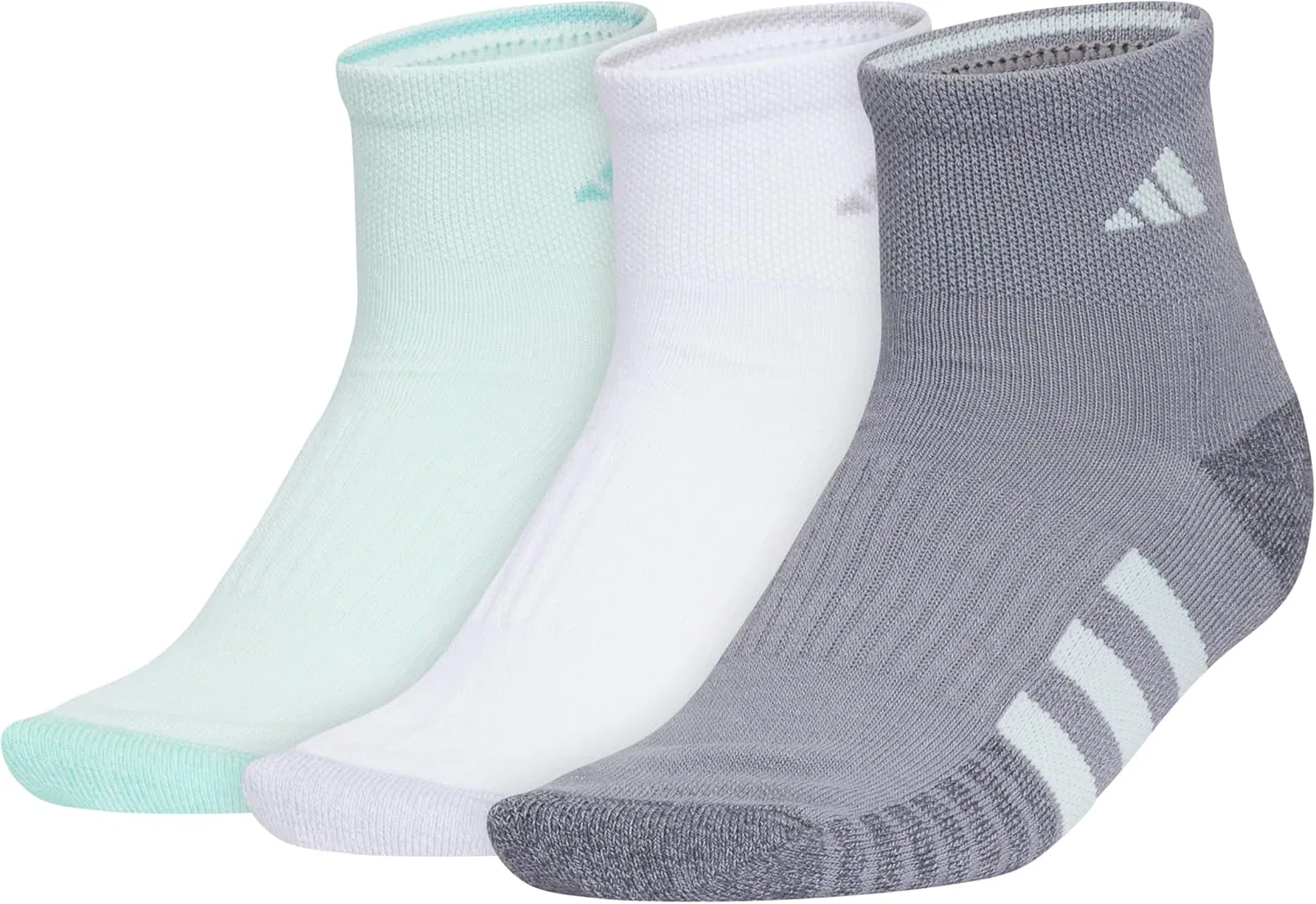 Носки женские adidas, 3 пары, Halo Mint Green/White/Grey/3