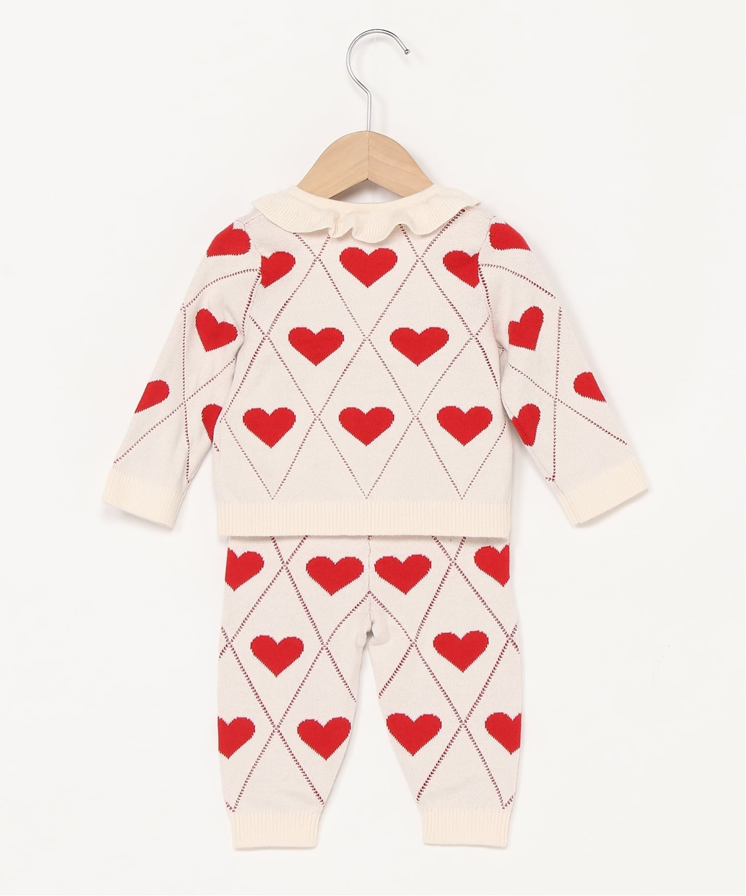 (K) Вязаный кардиган с оборками и воротником (для малышей) GAP, HEARTS — фото 4
