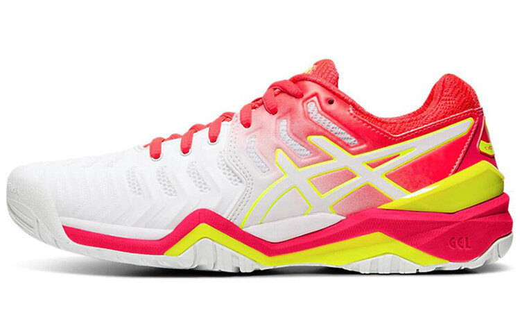

Кроссовки Gel-Resolution 7 женские с низким верхом, белые/красные Asics