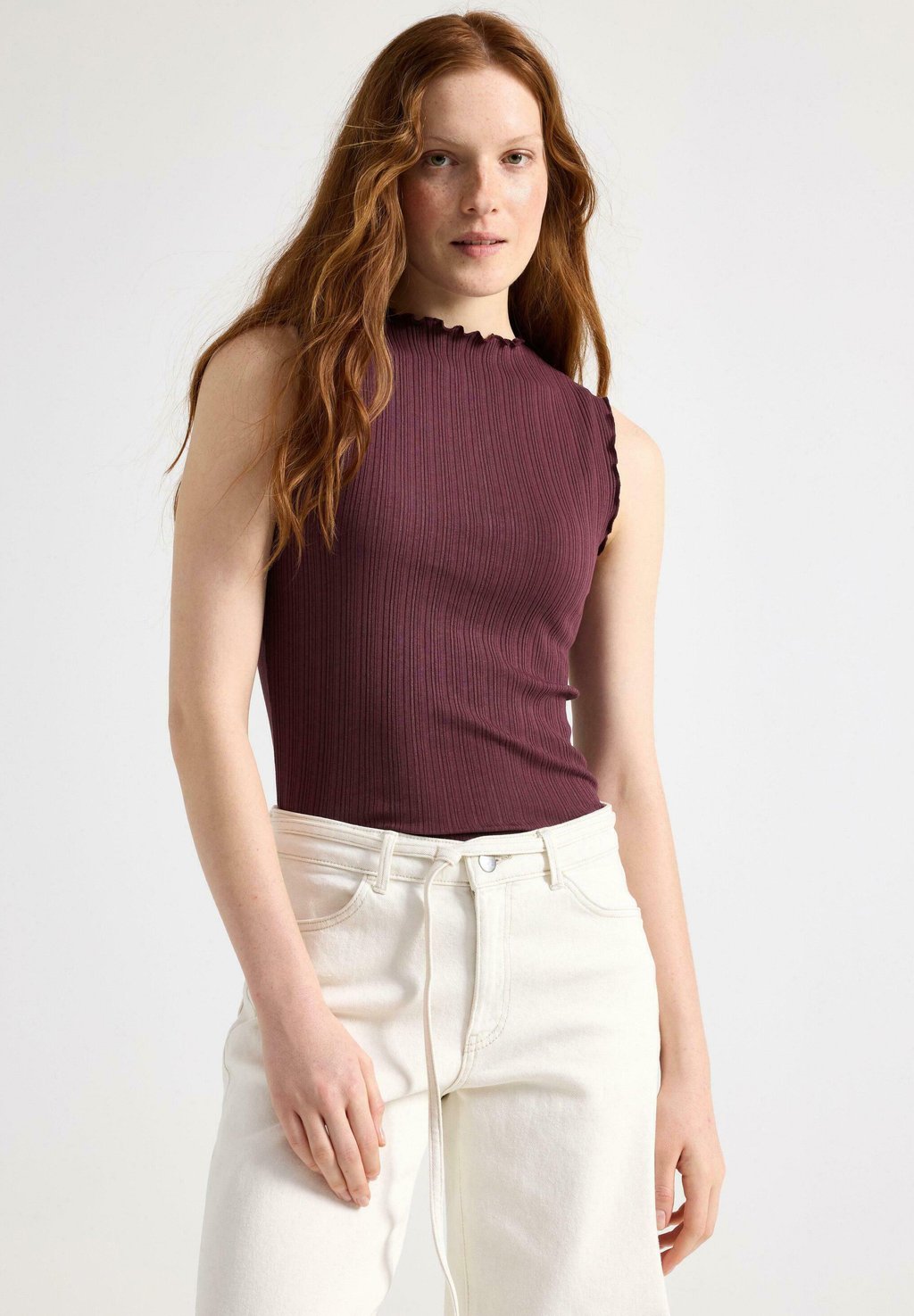 

Топ SLEEVELESS Lindex, темно-красный