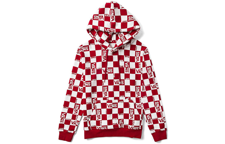 

Толстовка унисекс красно-белая шахматная доска Vans, цвет Red and white checkerboard