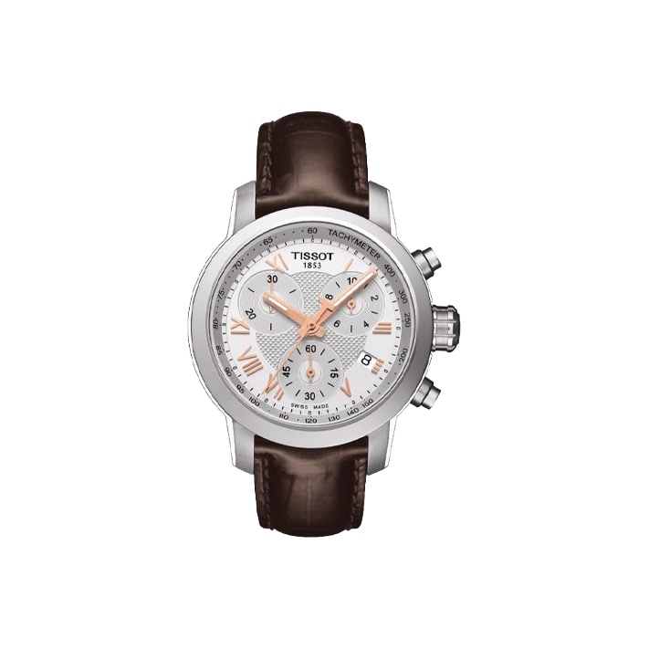 

TISSOT Часы Junchi 200 Series Quartz Movement Women's Watch Watch 34mm Silver Dial Stainless Steel Case Leather Strap, Silver