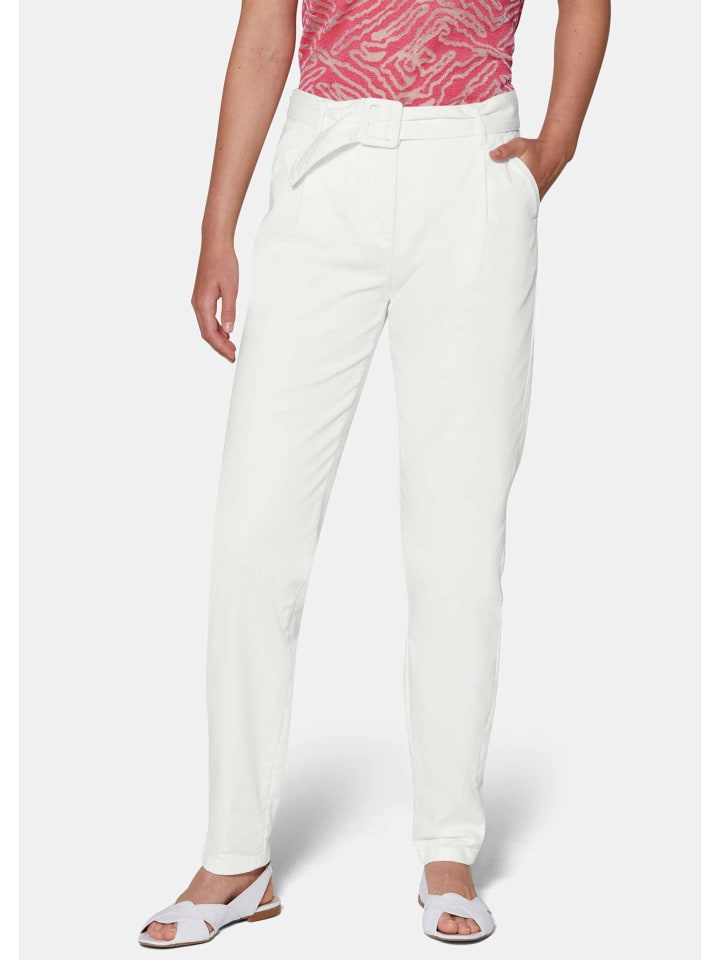 

MADELEINE Морковные джинсы со складками, кремового цвета