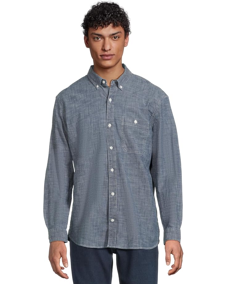 

Рубашка L.L.Bean Comfort Stretch Chambray Shirt, Traditional Untucked Fit, Long-Sleeve, цвет Indigo