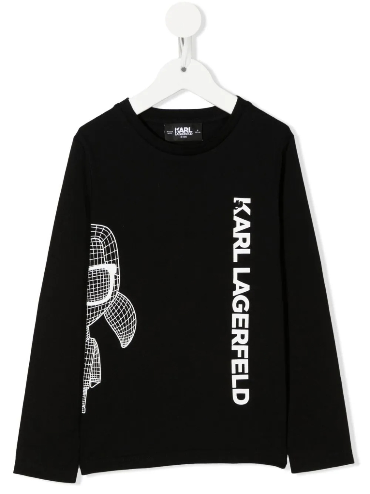 

Karl Lagerfeld Kids футболка с длинными рукавами и логотипом, черный