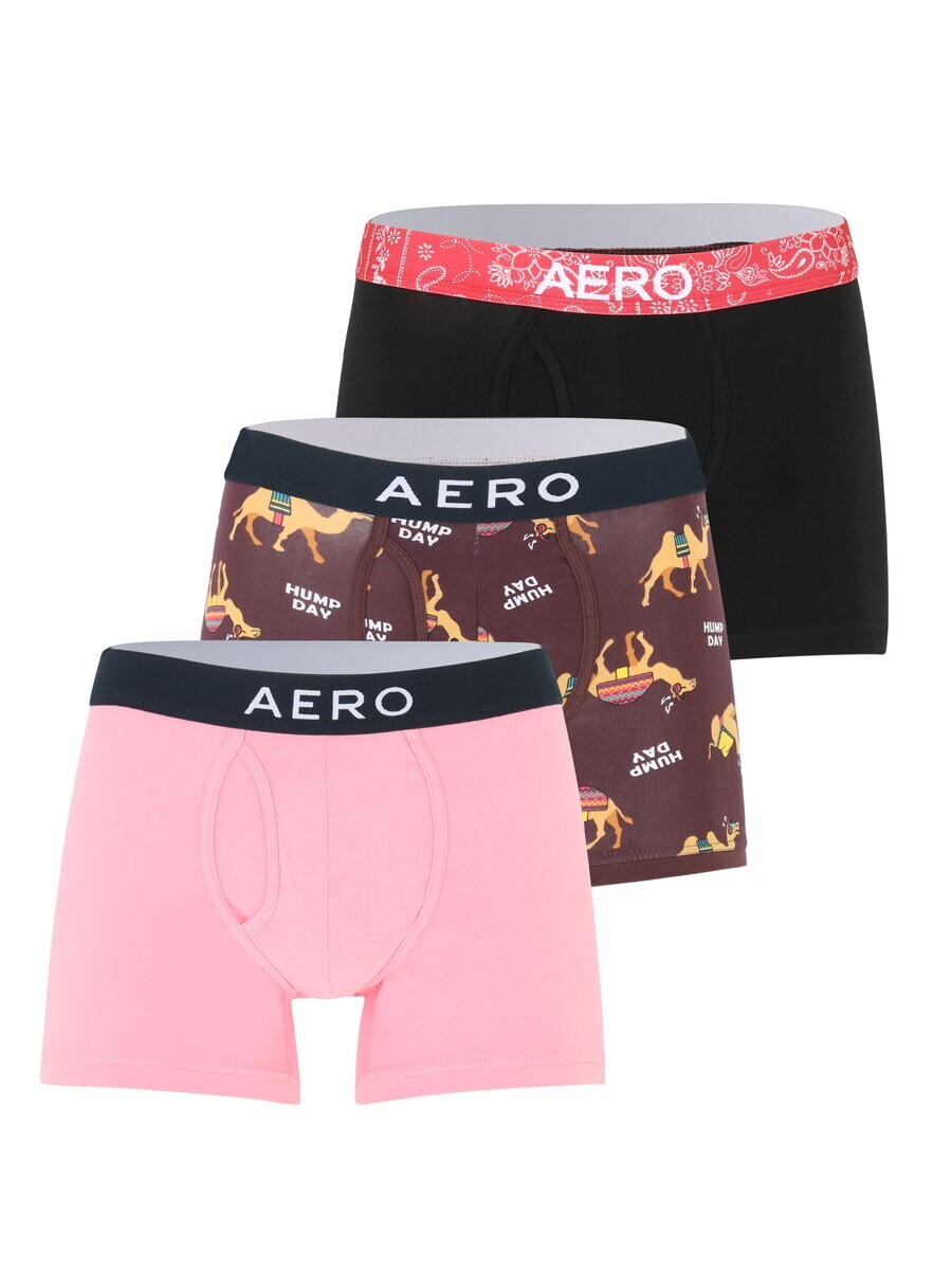 

Боксеры AÉROPOSTALE, темно-коричневый/розовый/черный