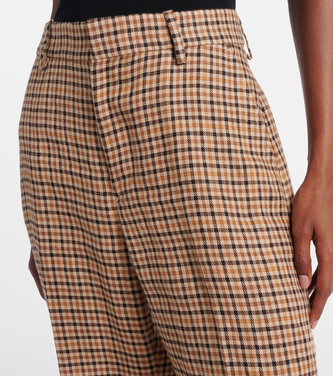 Прямые брюки из льна в клетку Polo Ralph Lauren, Country Plaid — фото 4