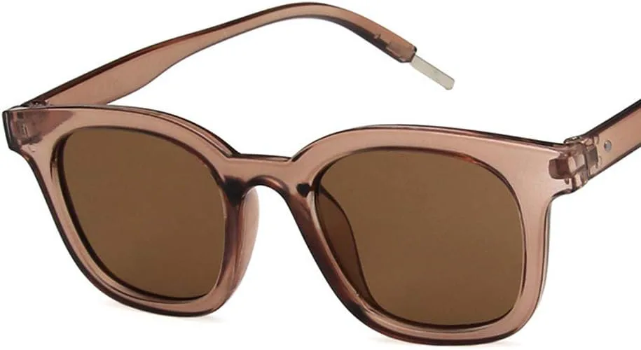 

Солнцезащитные очки Shiratori унисекс, модные, ярко-черные, серые, для отдыха, квадратные, неполяризованные, с защитой от УФ-излучения UV400, Champagne Brown