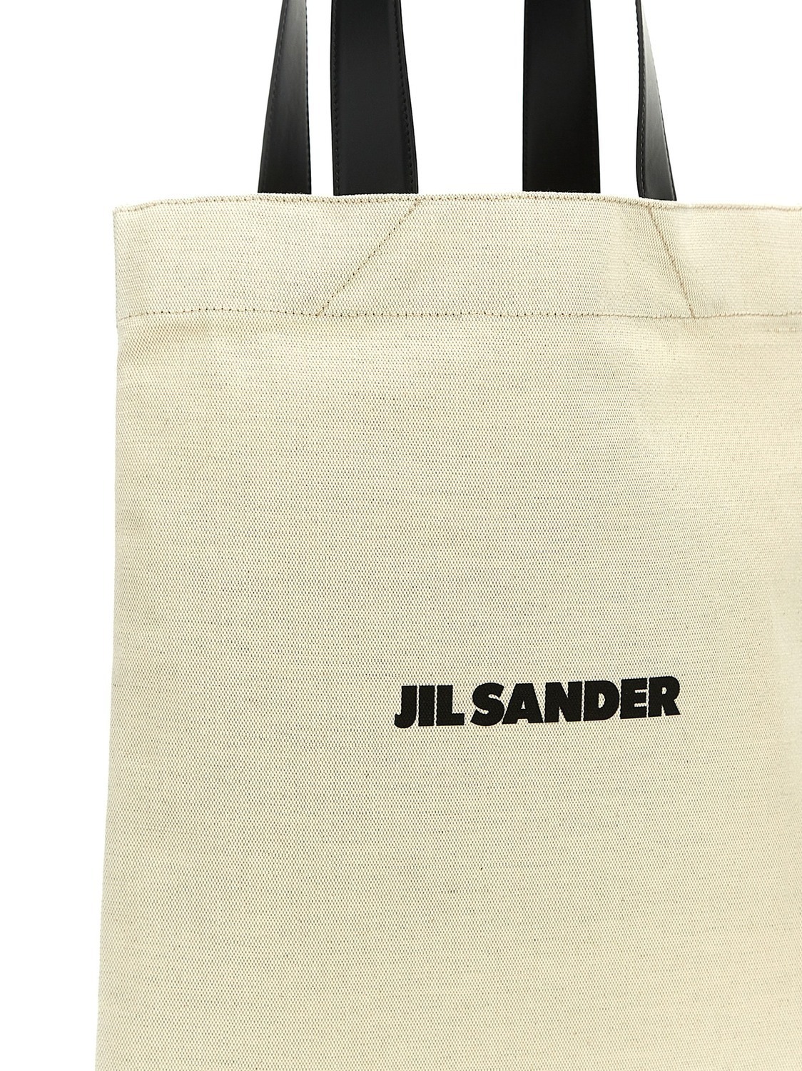 Средняя сумка-шоппер «Flat Shopper» JIL SANDER, белый/черный — фото 3