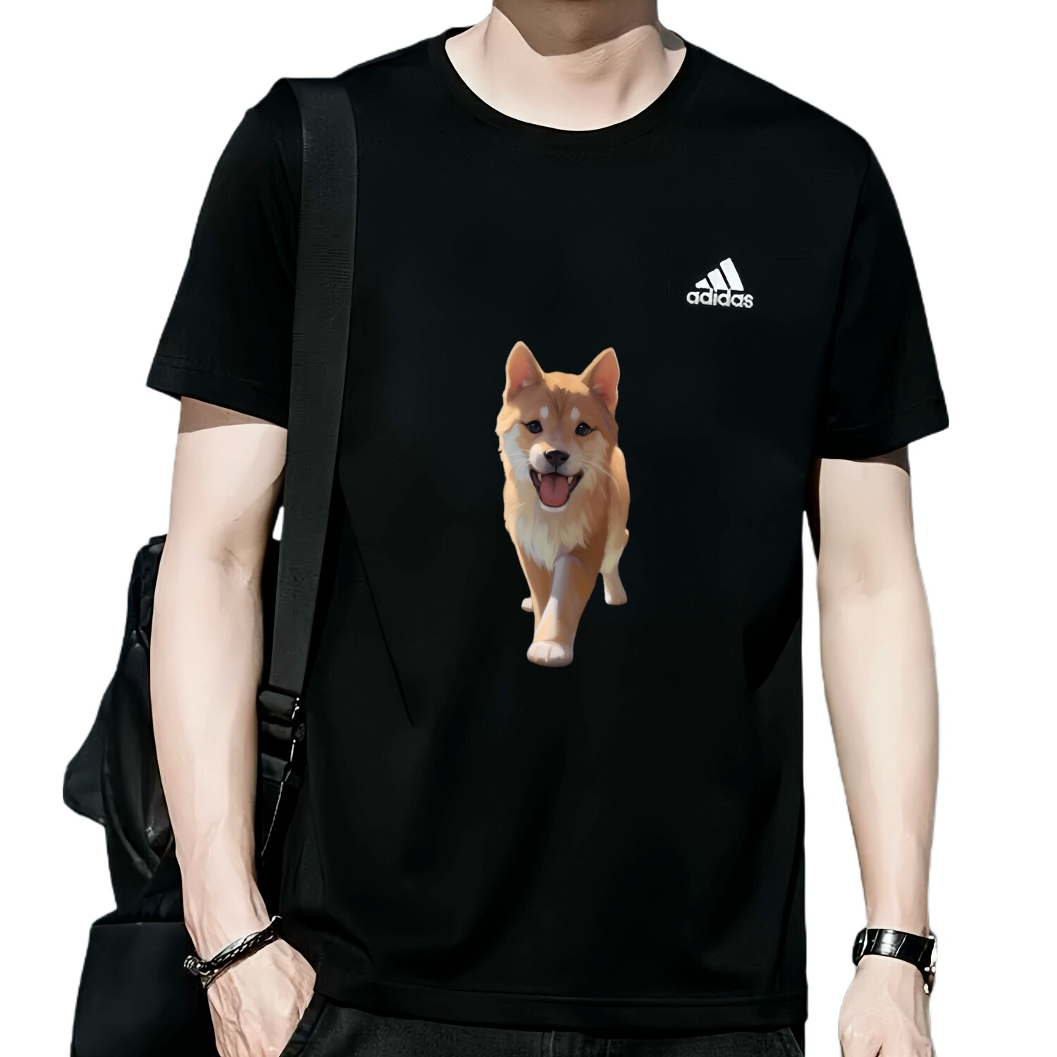 

Футболка унисекс черная Adidas, черный