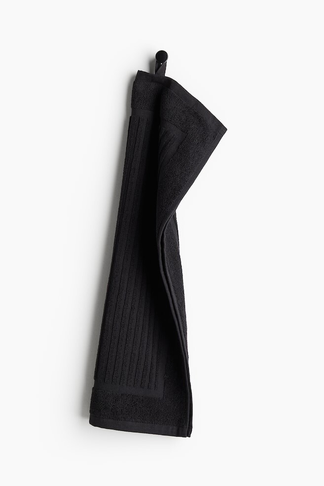 

Хлопковое махровое гостевое полотенце H&M, 30x50 см, черный