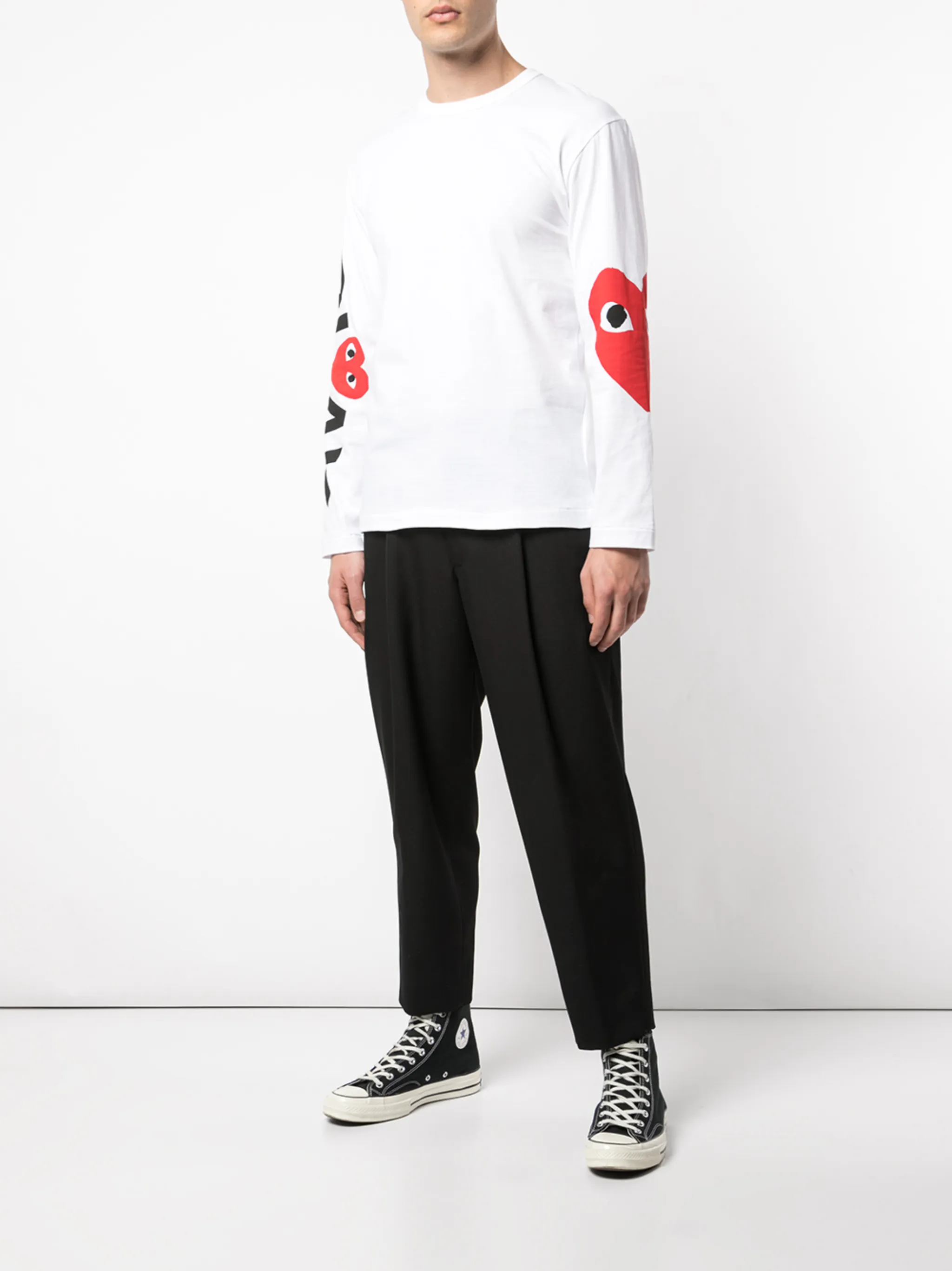 Футболка с длинными рукавами Comme Des Garçons Play, белый — фото 2