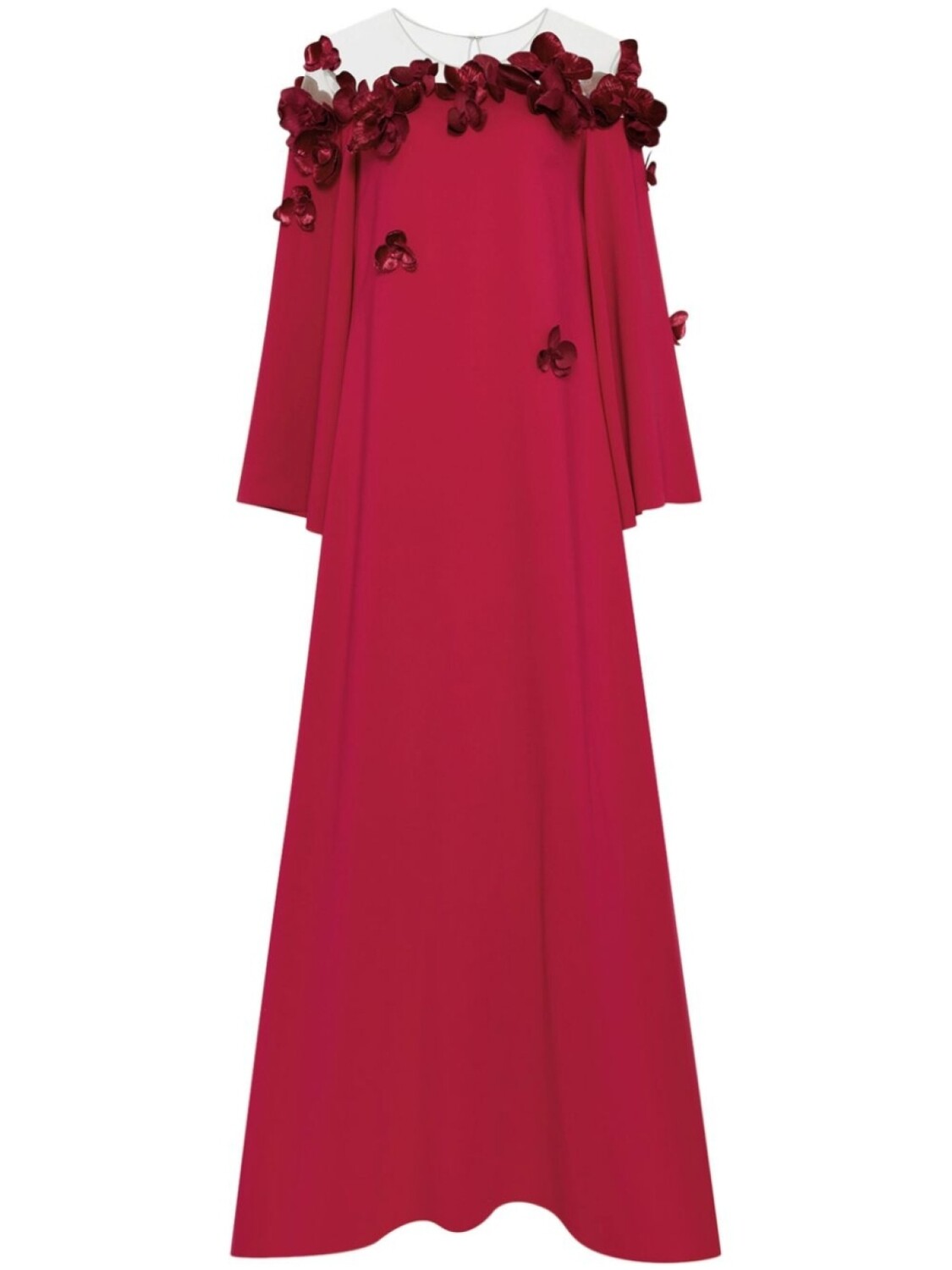 

Кафтан Orchid с декоративной отделкой Oscar de la Renta, красный