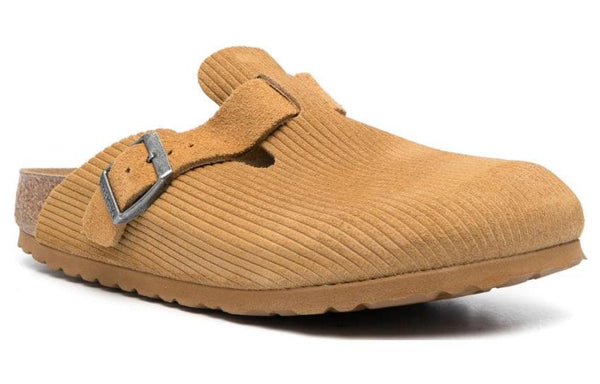Тапочки boston suede embossed narrow fit 'butterscotch brown' Birkenstock, коричневый — фото 2