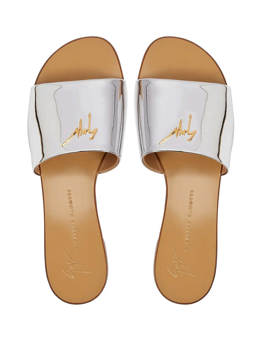 Сандалии Shirley с эффектом металлик Giuseppe Zanotti, серебяный — фото 4