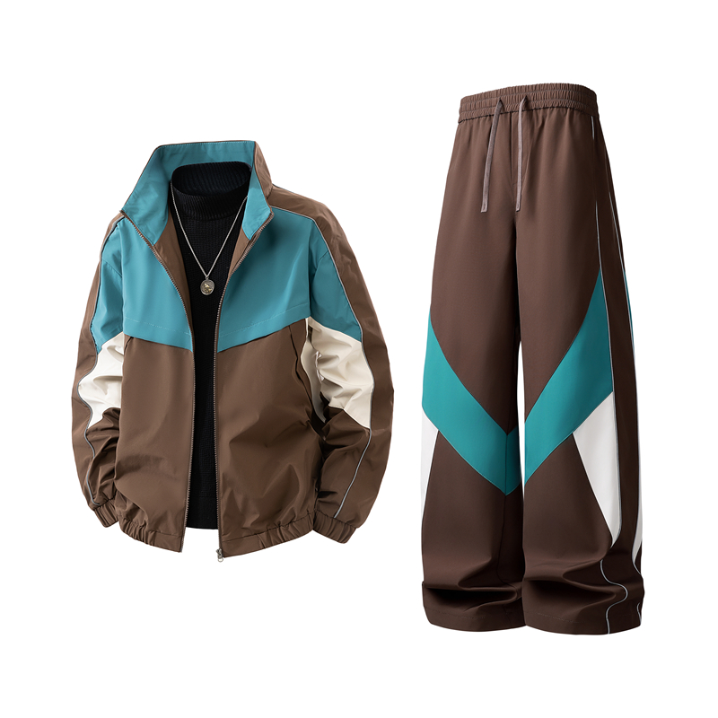 

Повседневная спортивная одежда Unisex с воротником стойкой умеренная X1617, coffee set