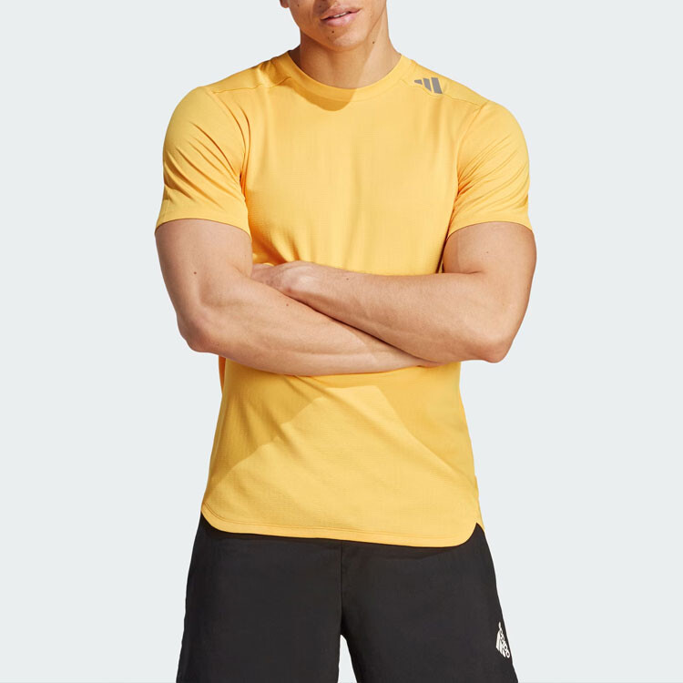 Футболка Hiit мужская, ярко-золотая Adidas, цвет Bright gold — фото 2