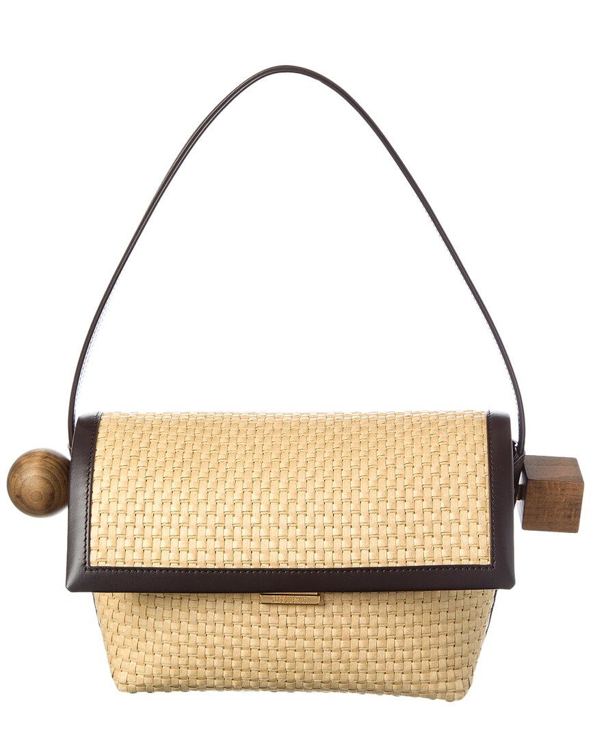 

Жакемус The Rond Carre с кожаной отделкой сумка через плечо Jacquemus, коричневый