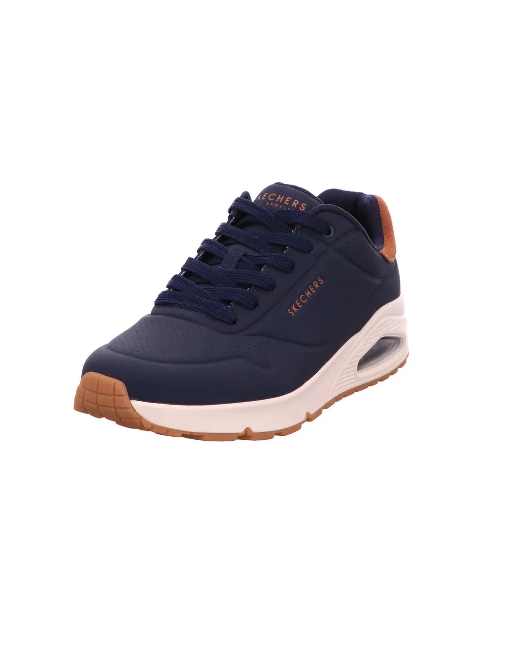Сникерсы низкие на шнуровке Skechers, navy