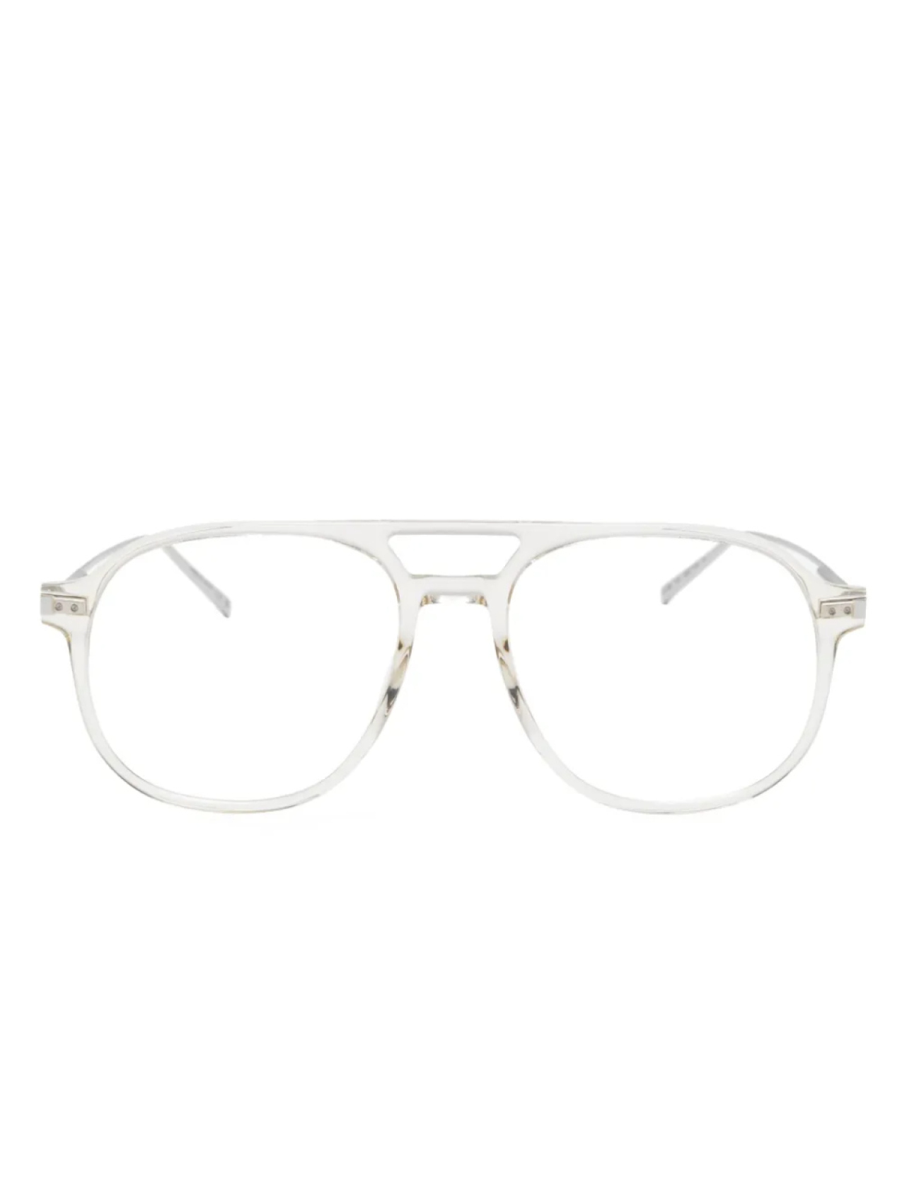 

Saint Laurent Eyewear солнцезащитные очки-пилоты с логотипом, серебристый