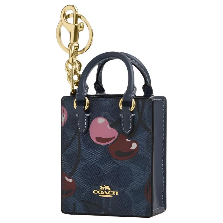 

COACH Кожаный аксессуар для сумки мини женский джинсовый цвет, Denim Color