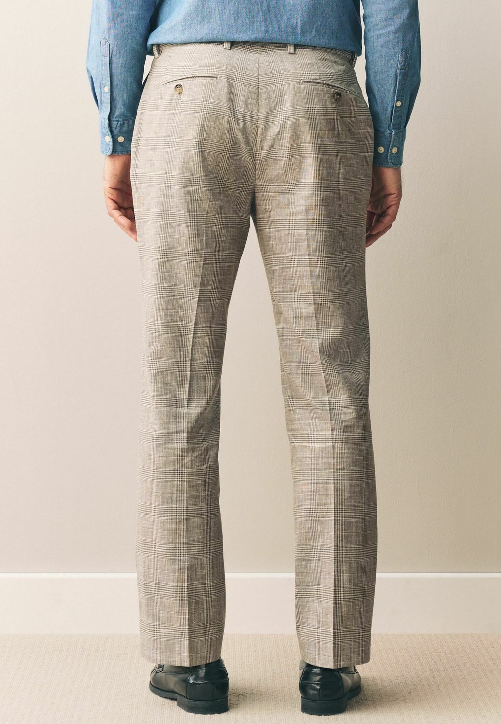 Костюмные брюки SLIM FIT TOLLEGNO Next, бежевый — фото 3