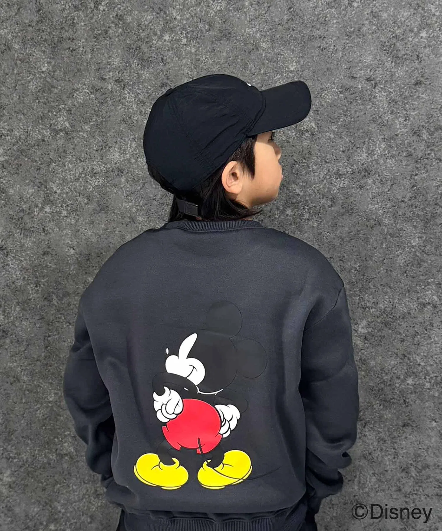 【Disney】MICKEY Толстовка оверсайз с флисовой подкладкой в виде Микки Мауса