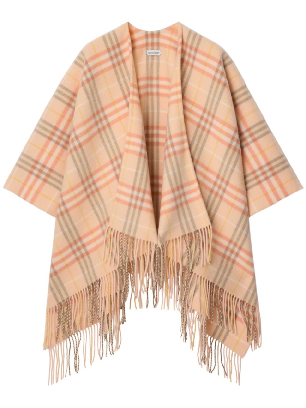 

Burberry кейп в клетку, оранжевый