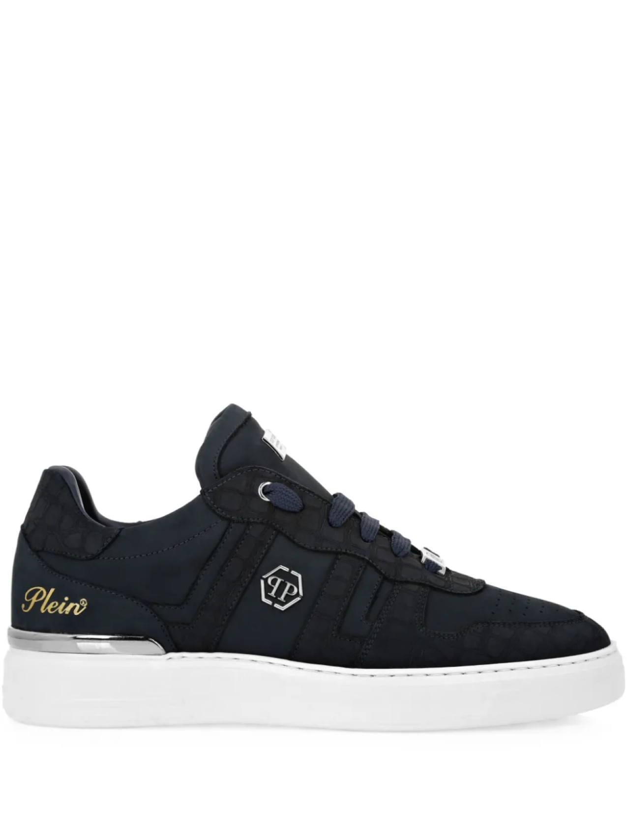 Низкие кеды на шнуровке Philipp Plein, синий