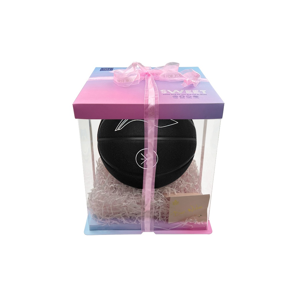 

LINING Баскетбольный мяч PU черный размер 7 тренировочный унисекс