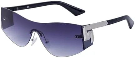 

Стильные, модные, персонализированные солнцезащитные очки без оправы для мужчин и женщин в элегантном панк-стиле с защитой от ультрафиолета UV400 MTZJH, C2