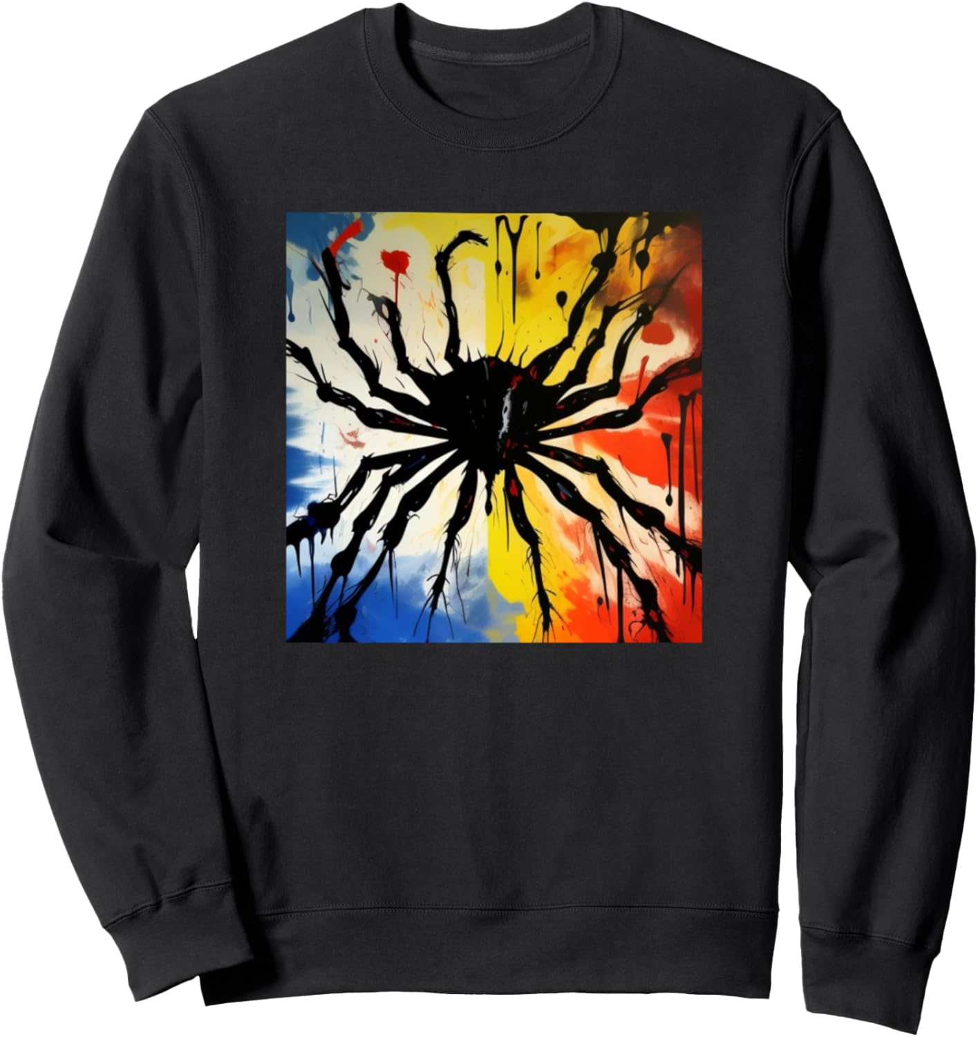 

Толстовка с красочным силуэтом паука для любителей пауков Spider Art Merch Men Women Kids Boys | Girls Gift, черный