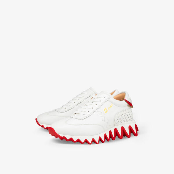 Кожаные кроссовки Loubishark Donna Christian Louboutin, цвет bianco — фото 3