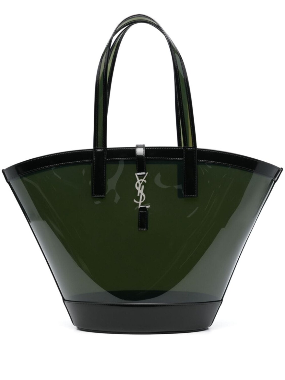 

Сумка-тоут Saint Laurent Panier среднего размера, зеленая