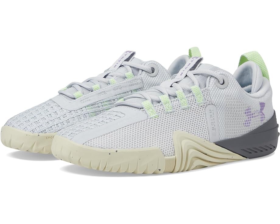 

Кроссовки Under Armour TriBase Reign 6, цвет Halo Gray/High-Visibility Yellow/Provence Purple