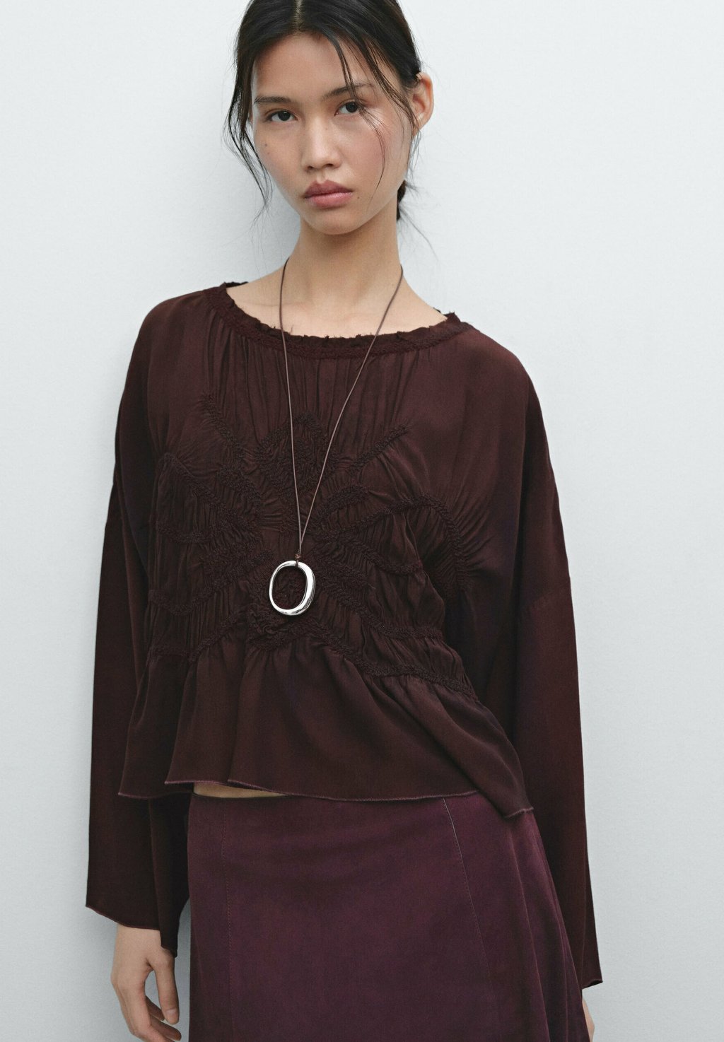 

Блуза Massimo Dutti, бургундия