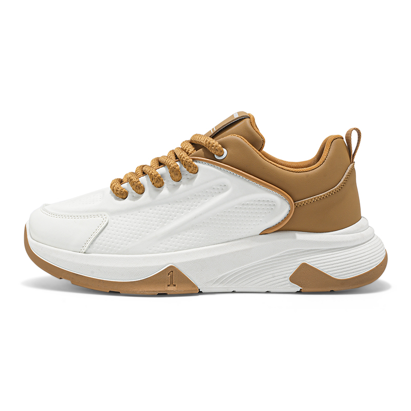 

M.M Party Мужские повседневные кроссовки низкие бело-зеленые бело-черные бело-коричневые, цвет White Brown