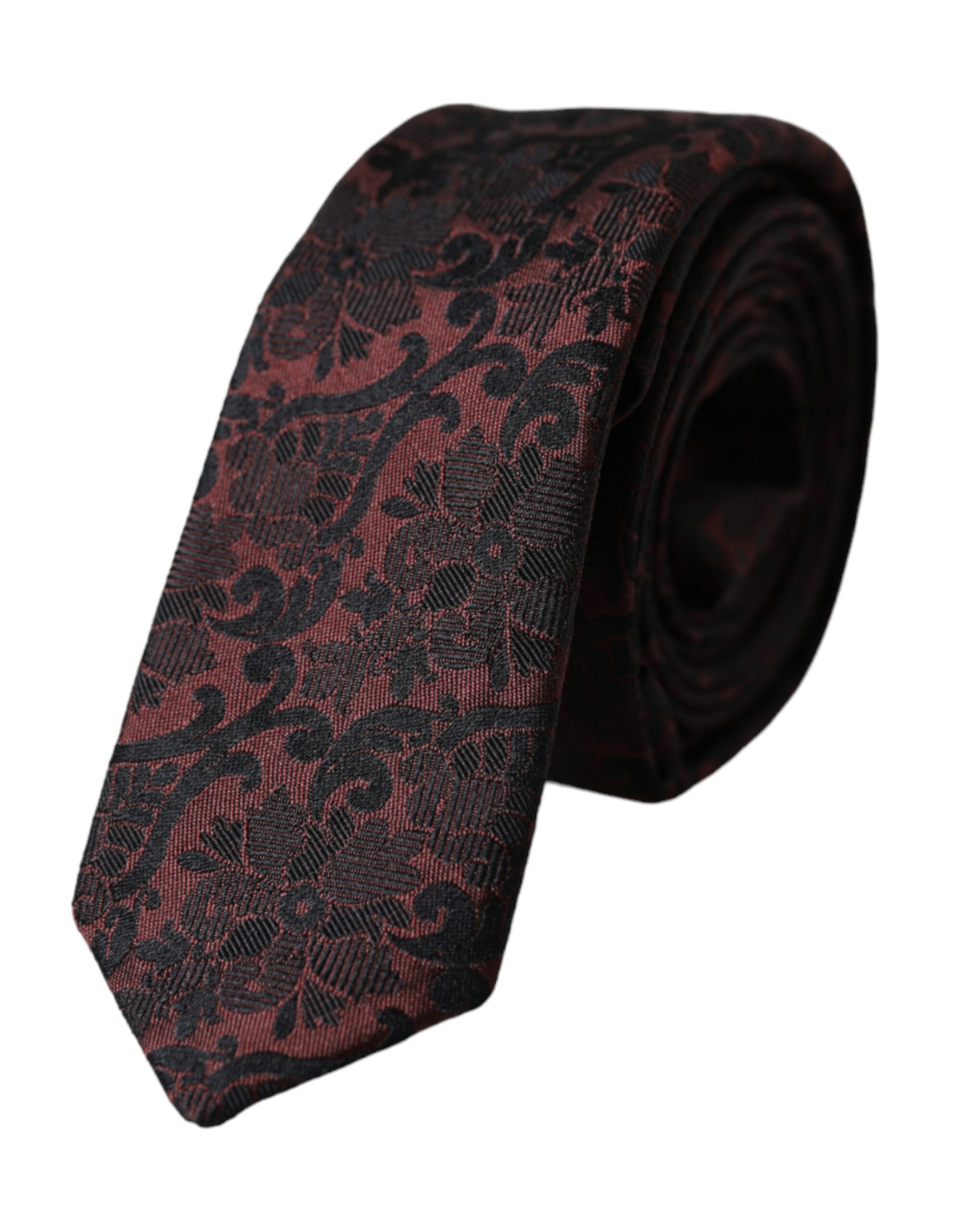 

Галстук мужской шелковый регулируемый Maroon Floral Fantasy Dolce & Gabbana, бордовый