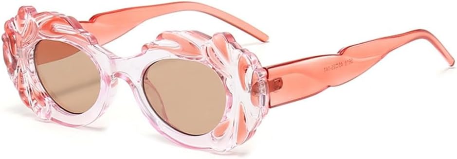 

Винтажные овальные солнцезащитные очки с леопардовым принтом для женщин, ретро-панк очки для мужчин, солнцезащитные очки в форме облака, защита от УФ-излучения UV400 VFDHN, 5