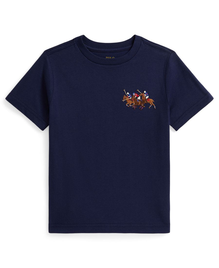 

Футболка из хлопкового трикотажа с тремя пони для мальчиков 2-7 лет Polo Ralph Lauren, Newport Navy, Синий, Футболка из хлопкового трикотажа с тремя пони для мальчиков 2-7 лет Polo Ralph Lauren, Newport Navy