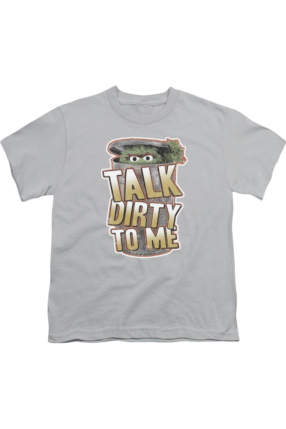 

Футболка с коротким рукавом для детей "Sesame Street Talk Dirty To Me" Gildan, серебряный