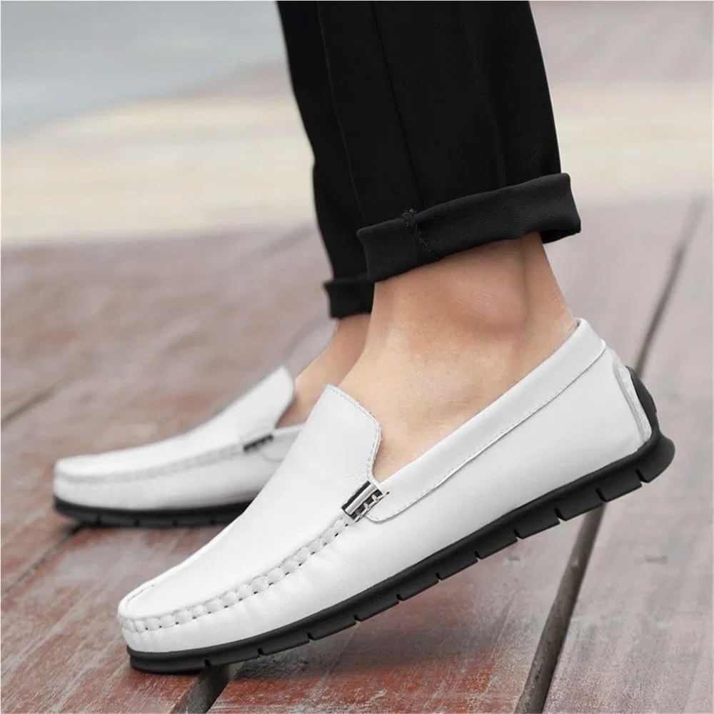 Лоферы Leather Loafers, белый DHFIRUFSHLO — фото 3