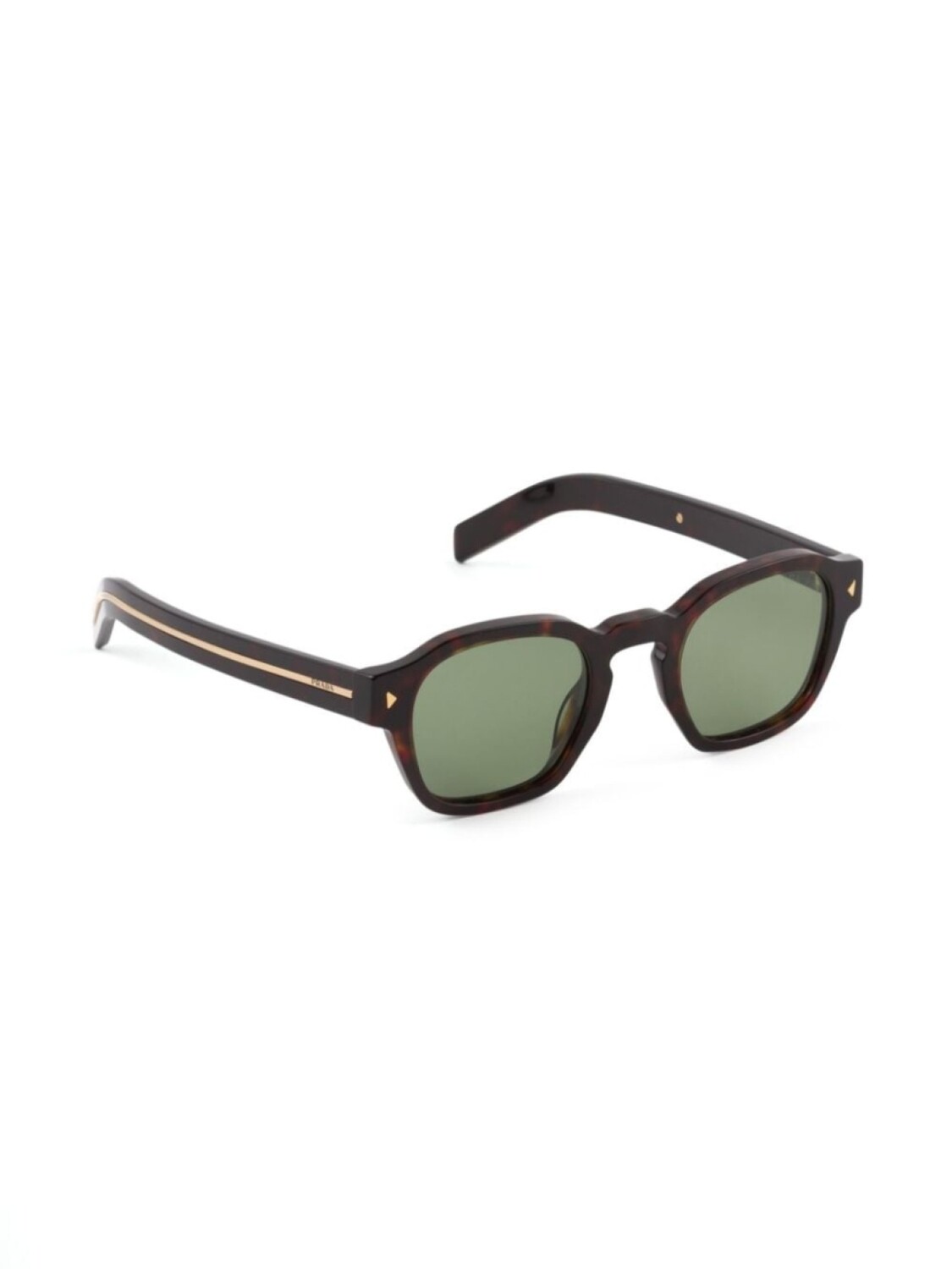 Prada Eyewear солнцезащитные очки в квадратной оправе с логотипом, коричневый — фото 2