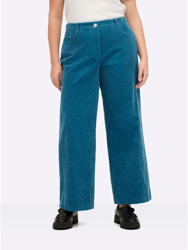 

Sheego Вельветовые брюки цвета топаза