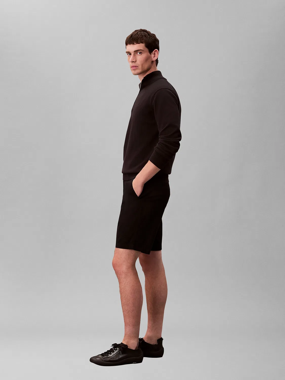 Шорты Calvin Klein Regular черного цвета — фото 4