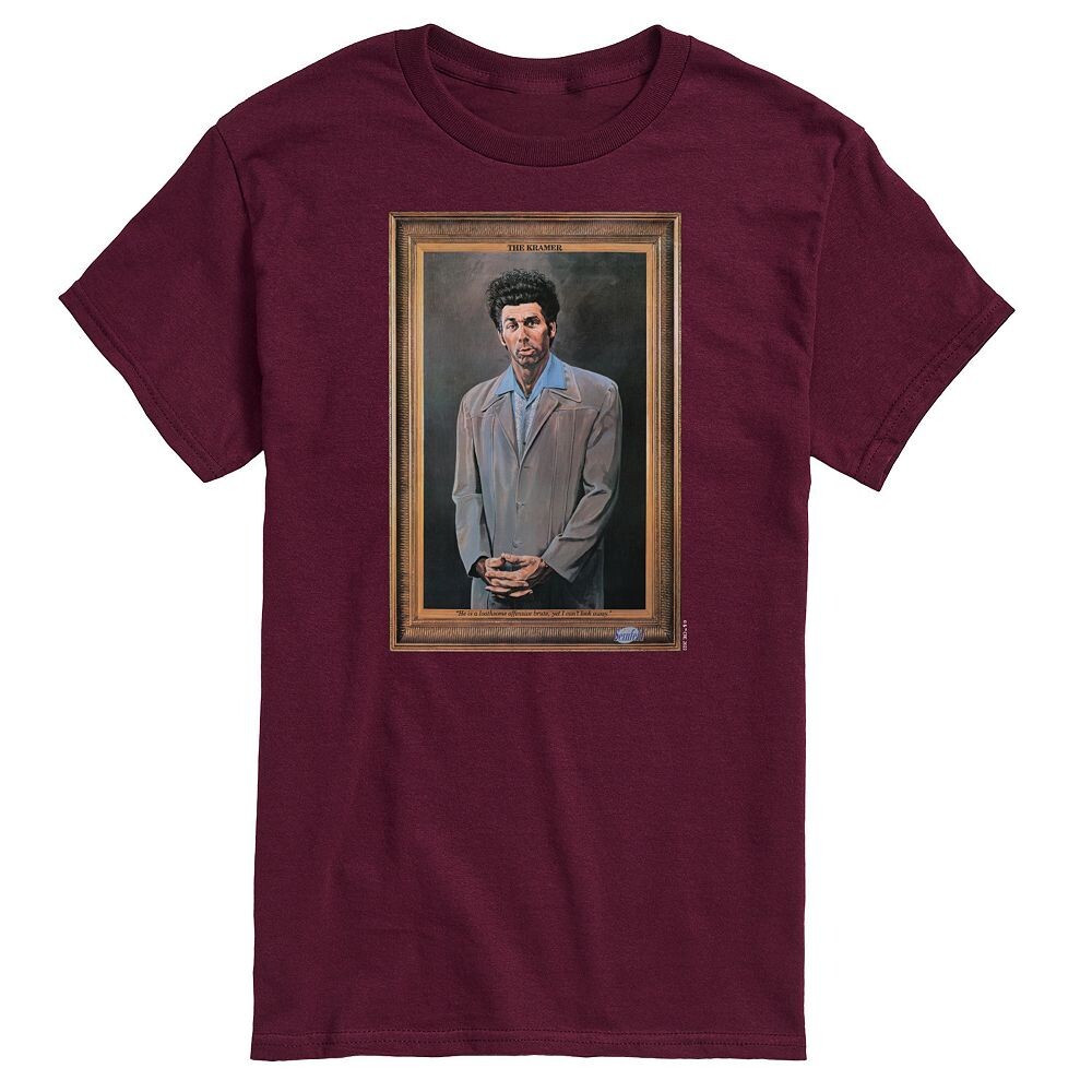 

Мужская футболка с портретом Seinfeld Kramer Licensed Character, красный