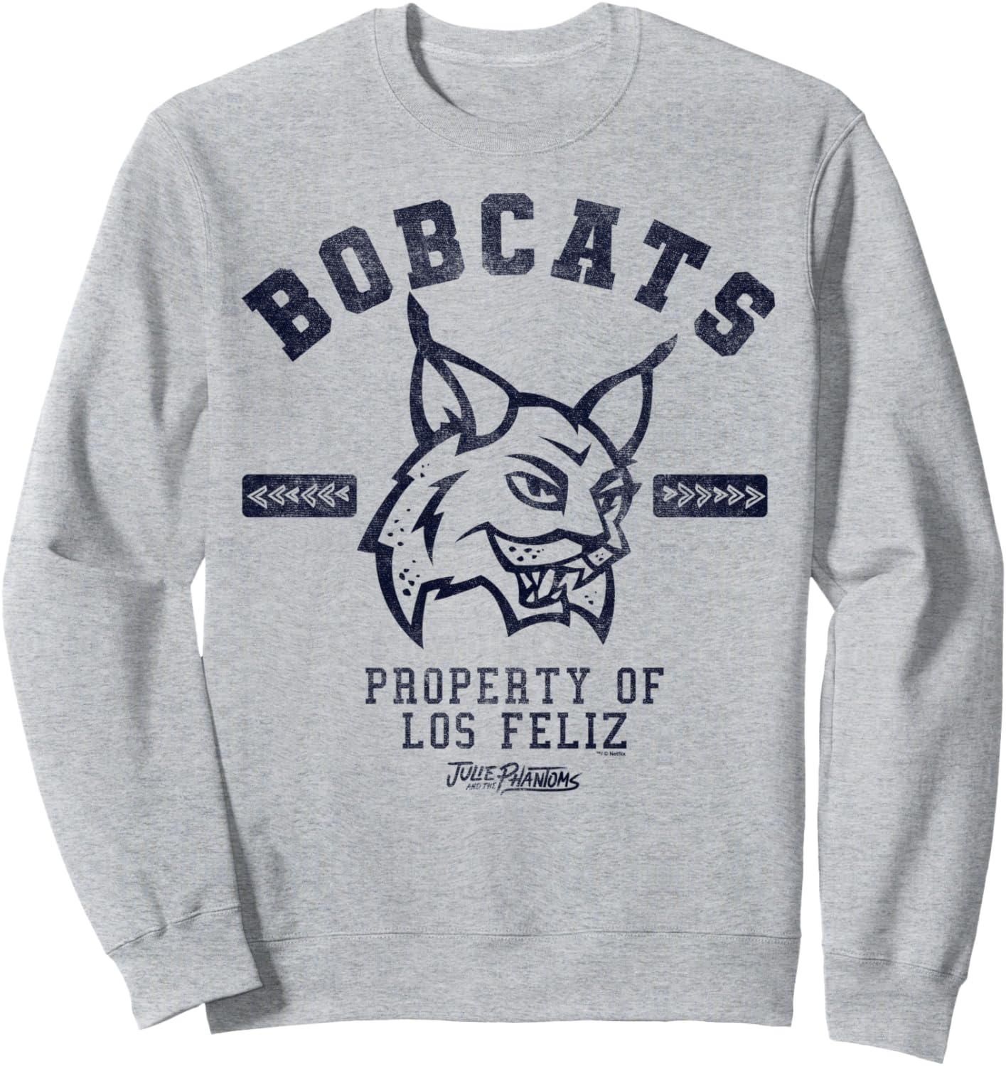 

Толстовка с надписью Julie And The Phantoms Bobcats Property, серый