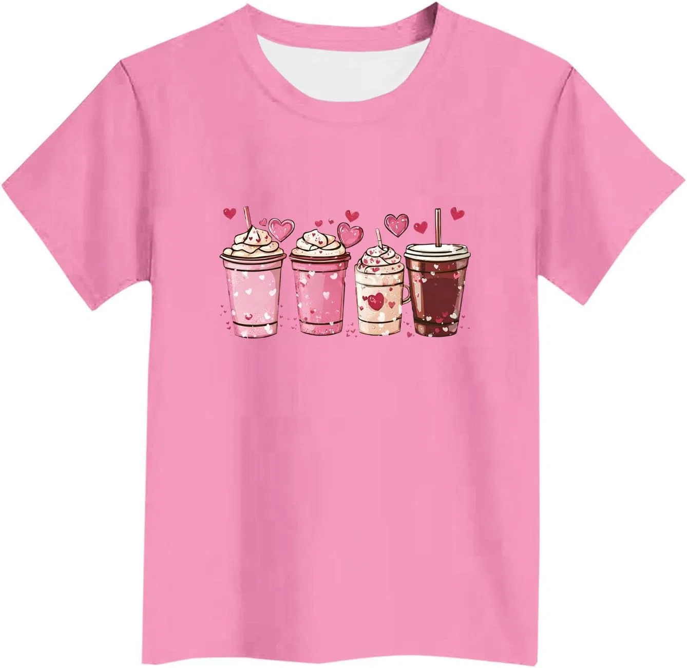 Футболка с принтом Milk Tea, Zzalalana, розовый — фото 4