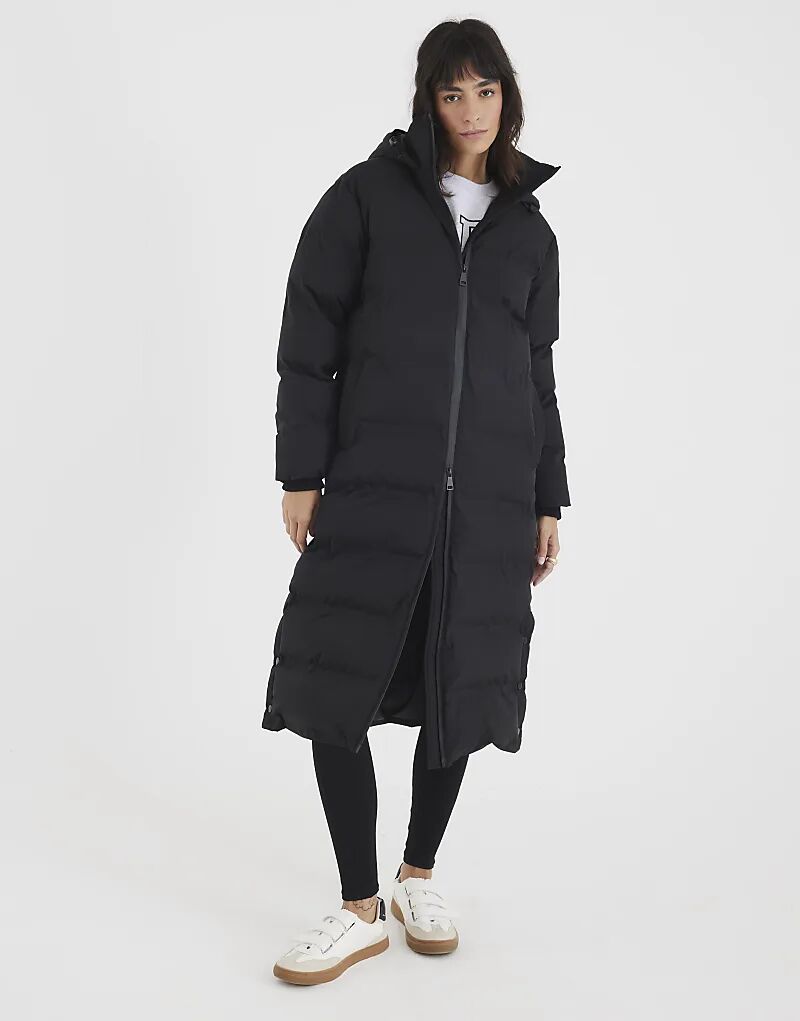 

Стеганое пальто River Island черного цвета